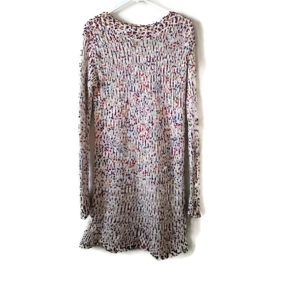 BCBG Popcorn Bohemian multi colored Long Sleeved Sweater Dress size XS